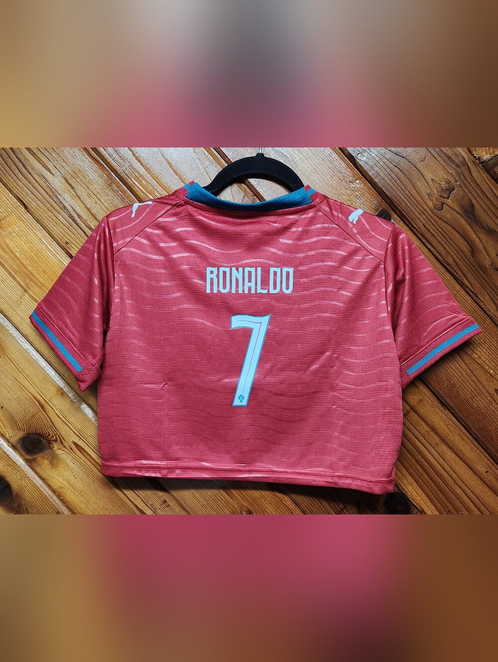 Portugal Ronaldo #7 Crop Top Shirt - Picture 2 of 2